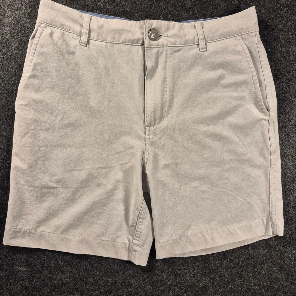 Faherty All Day Shorts Mens 28 Light Gray Hybrid Coastal Casual Quick Dri 7 in